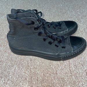 All Black Converse High Tops